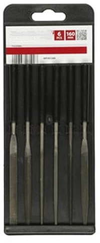 Juego de 6 limas de aguja de 80 mm, ideales para trabajos de precisión en metal y madera, perfectas para afinar detalles y dar acabados.