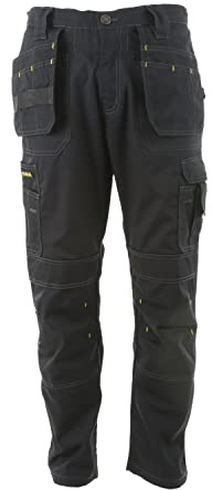 Stanley Forge Men's Polycotton, Holster Pocket, Utility Cargo Work Trousers, Black, W40/L31