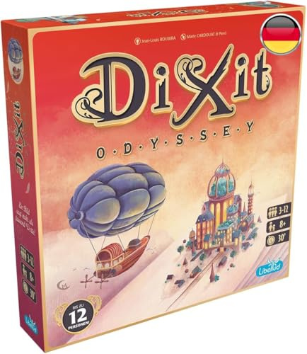 Asmodee, Dixit Odyssey (Auflage 2024), DE-Version, Grundspiel, EIN Bild SAGT mehr als tausend Worte, Kreatives Familienspiel für 3-12 Spieler ab 8 Jahren mit 30 Minuten Spielzeit
