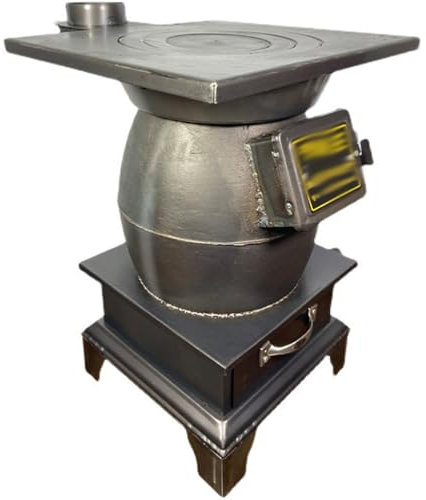 Estufa de leña para interiores, estufa de leña para calefacción de interiores, estufa de calefacción rural de hierro fundido engrosado, ahorro de energía, para carpas, refugios, pesca, calefacción y