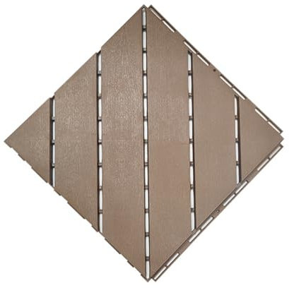 SPXMQSS Mattonelle per Esterno, Pavimento Balcone Esterno, Piastrelle da Esterno in Plastica Facile da Installare, per Ponte Giardino Balcone Terrazza 30 x 30 cm F 11PCS