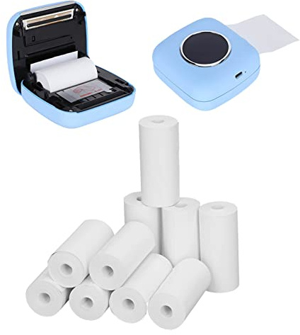10pcs Rouleaux de papier thermique, mini imprimante autocollant papier imprimante d'autocollants Étiquettes de réception carrée 57 x 25 mm pour l'étiquette d'impression, note,