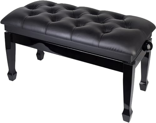 Pianopall Pianobänk Sminkbordspall Pianopall Lyxig Duett-pianobänk Keyboardpall, Professionell vadderad keyboardsits för 2 personer, Höjdjusterbar,