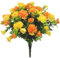 Bountiful Harvest 35cm Artificial Silk Yellow and Orange Carnation Flower Bush - Home Wedding Grave. artificial flowers for graves faux flowers faux flower arrangements silk flowers bouquet