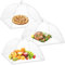 Onarway 3 Pack Food Covers 14 Inch Pop-Up Encrypted Mesh Plate Serving Tents, Fine Net Screen Umbrella for Outdoors, Parties, Picnics, BBQs, Reusable and Collapsible