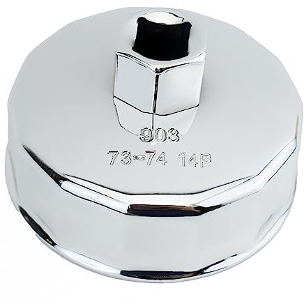 YZYUN Llave de filtro de aceite de 74 mm/73 mm, 14 flautas, herramienta de extracción de filtro de aceite compatible con BMW, Audi, Opel, Mercedes Benz, Porsche, Volkswagen, Fiat, etc.