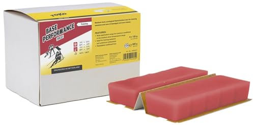 TOKO Base Performance Wax – Hot Wax for Skis & Snowboard – Biodegradable Swiss Technology – 960 gram Training Formula – Red for Snow Temps of 10-25 Degrees Fahrenheit