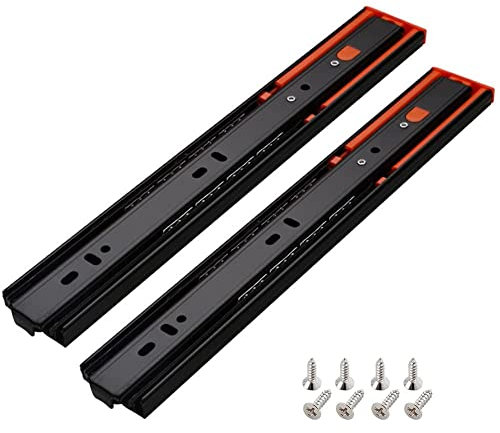 kugelgelagerte Auszugsschienen/Schienen, Tastaturauszug, 250 mm, 300 mm, 500 mm, Push-to-Open, Schubladenschienen, Schubladenführungen, robuste, voll ausziehbare, kugelgelagerte Rückprallschienen, Sch