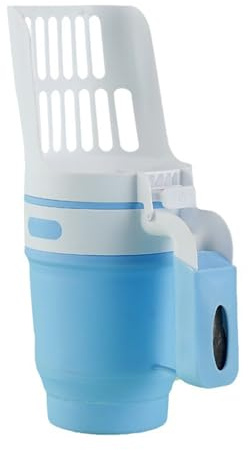 Zjyufy Cat Litter Scooper with Bags, Cat Poop Scoop with Holder Litter Tray Scoop with Bag and Waste Can, Large Capacity Portable Litter Shovel with 90 Pieces Waste Bags, Portable Litter Shovel
