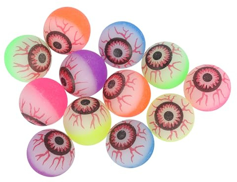 12pcs Halloween Augäpfel Hüpfbälle - Gruseliges Auge Geschenke für Kinder Geschenktüten, Party Dekoration