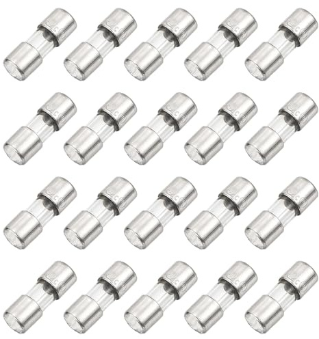 sourcing map Lot de 20 fusibles en verre à soufflage rapide 3 A 125 V 3,6 x 10 mm Fusibles à action rapide pour carte PCB, appareils électroniques, appareils ménagers, guirlande lumineuse