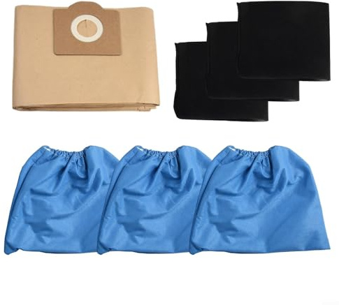 Juego de filtros de bolsa de polvo compatible con aspiradora húmeda y seca para TC-VC serie 1800/1815/1820, filtros de espuma de repuesto, cubiertas de tela, piezas de mantenimiento
