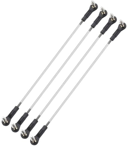sourcing map 4Pc Adjustable Turnbuckles Camber Link 284-294mm Rod | Turnbuckle Rod,Steering Servo Linkage with M3 Ball Head Rod Ends for RC Car Replace Parts