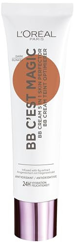 L'Oréal Paris Getönte Tagescreme mit LSF 20, Für 24h Feuchtigkeit und einen ebenmäßigen Teint, C'est Magic, Nr. 05 Dark (Dunkel), 1 x 30 ml