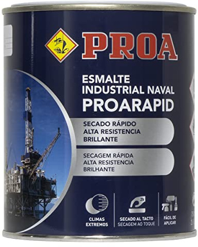 ESMALTE NAVAL E INDUSTRIAL PROARAPID. Gris Azulado. 750 ML. BRILLANTE. Esmalte de secado rápido y gran dureza. PROA
