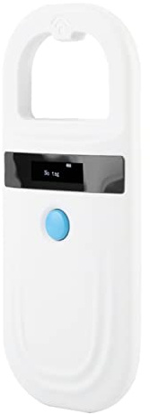 Wakects Haustier ID Lesegerät,Wiederaufladbarer USB Chip ID Scanner Chiplesegerät mit OLED Anzeige 128 Stück Tag Informationsspeicher für ISO 11784/11785, FDX-B und EMID