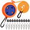 Cuerda Tendedero, 10M Cuerda Tendedero Exterior Portátil, Cuerda para Tender Camping, Tendedero Retráctil Línea de Ropa para Viaje Jardín Hoteles