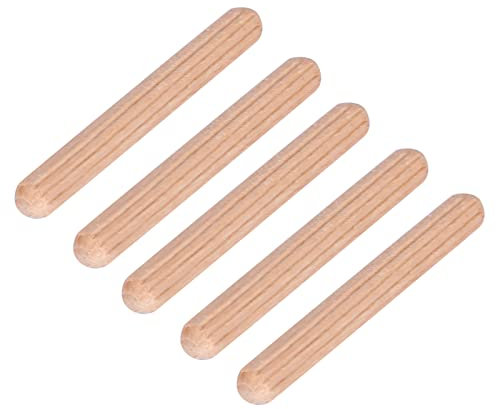 Goupilles de Cheville, Tiges de Goupilles de Cheville en Bois Cannelée pour Tiroir D'armoire Avec Forme Cannelée Ronde pour Assembler et Assembler des Meubles M6 * 30/40/50Mm (M6