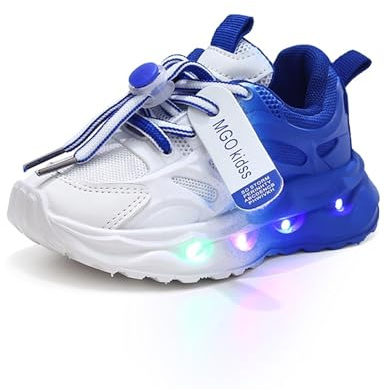XSportmode Zapatillas deportivas unisex iluminadas, zapatillas luminosas, zapatillas deportivas for niños y niñas: ligeras, transpirables y versátiles for el ocio al aire libre(Azul,25 EU)