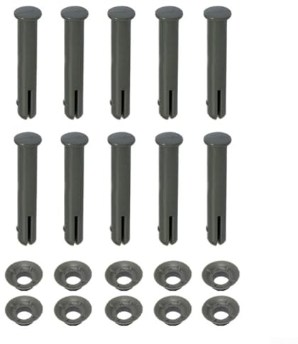 Pool Joint Pins Set, Replacement Pin And Gasket, 60Mm Long For Pro For Steel Pools, Plastic Pin Splint And Seals Replacement (6/10pcs) ((10sets)