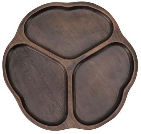 Bandeja de Madera Bandeja Dividida Bandeja para Aperitivos bocadillos de Vegetales (Estilo 1)