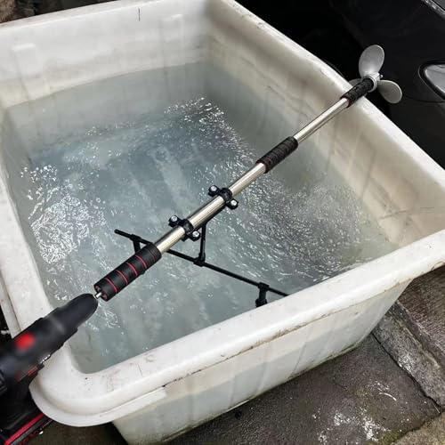 Canoe/Sailboat/Kayak Trolling Motor, Underwater Steerable Drill Powered Propeller, Emergency Boat Motor Oar with Stand, Paddle Board Motor(Length 1m/3.3ft)