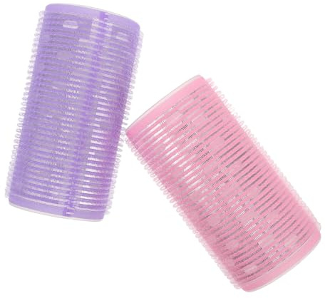 Générique Lot de 2 Bigoudis pour Frange Super Larges en Aluminium Chauffant, sans Effort, pour Boucles Naturelles Volumineuses, Outil Manuel Facile D’utilisation, Adapté Cheveux