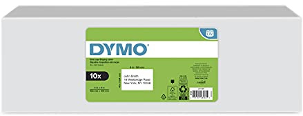 DYMO Authentic LW Extra-Large Shipping Labels for LabelWriter Label Printers, White, 4'' x 6'', 10 Rolls of 220 (2011999)