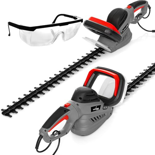 LEHMANN LGCAXHT6061E-1 Tagliasiepi elettrico 600/61, Tagliasiepi da Giardino con 1800 W di Potenza del Motore, Lama da 61 cm e Manico Ergonomico, Ideale per la Potatura di Siepi e Arbusti