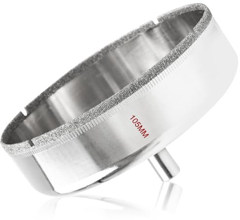 Luomorgo Scie cloche diamant de 105 mm, profondeur de coupe de 2,8 cm, forets diamantés pour verre, céramique, marbre, porcelaine, carrelage, granit, quartz