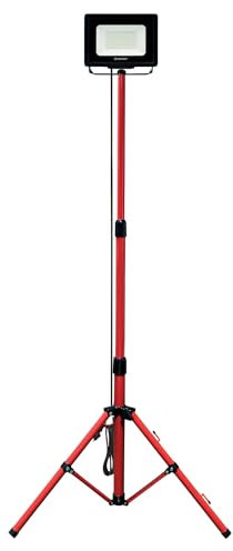 Velamp WAINGRO + TRÍPODE: Foco LED SMD IP65 50W negro 6500K con trípode y cable de 3m