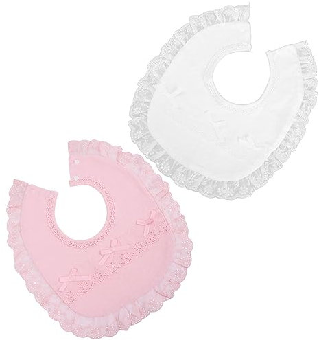 Vaguelly 2stücke Wiederverwendbare Baumwolle Kinderlätzchen Für Junge Mädchen Und Kleinkinder Zum Füttern Mit Bezauberndem Design Für Babymädchen Und Neugeborene