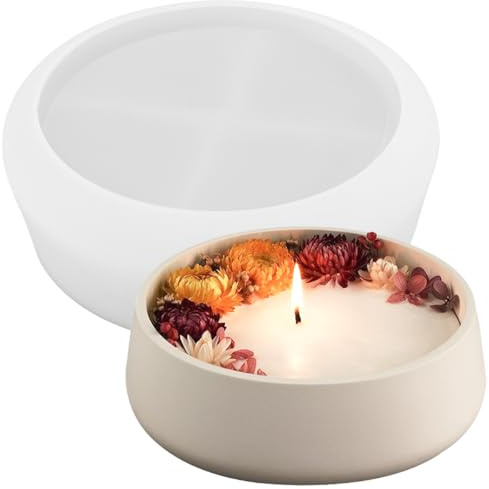 Large Silicone Bowl Mold Round Container Resin Concrete Mold Silicone Molds for Epoxy Resin Trinket Box Jewelry Candle Holder Big Round Storage Tray Plant Pot DIY Storage Art Crafts