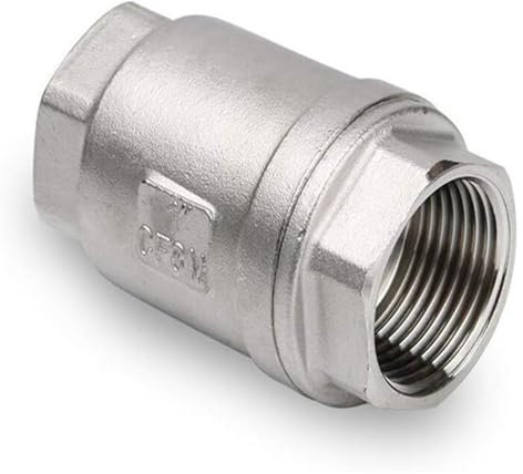 MEMEM Rückschlagventile Edelstahl 304 Inline-Feder Vertikales Rückschlagventil 1/2 3/4 1 1-1/4 1-1/2 2 Zoll 2-Wege-Rückschlagventil(2Inch)