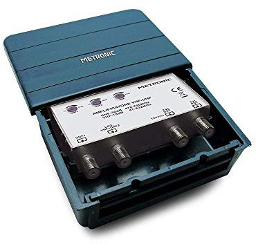 Metronic 432169 Amplificatore/Accoppiatore TV, Nero