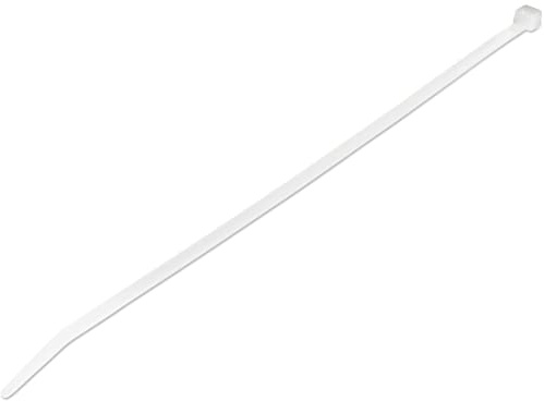 Colliers de Serrage 25 cm Blancs - Largeur 4 mm - Diam. faisceau 68 mm - Résistance 22 kg - Fermeture glissière autobloquante - Pointe incurvée - 94V-2/UL - 1000 pcs (CBMZT10NK)