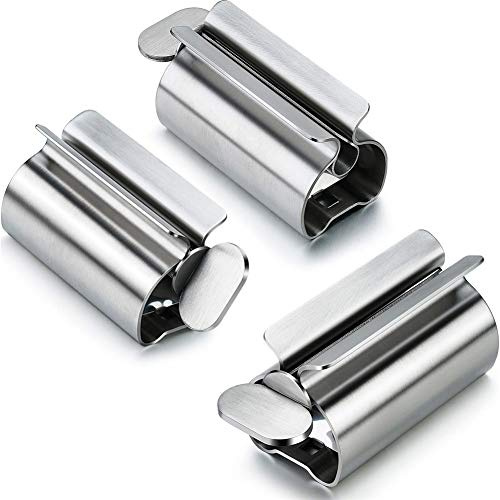 3 Pieces Toothpaste Squeezer, Tube Squeezer, Stainless Steel Tube Squeezer, Toothpaste Dispenser for Toothpaste, Hair Colours, Cosmetics