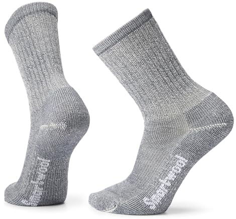 Smartwool Men's Hike Classic Edition Light Cushion Crew Hiking Socks, Light Gray, XL UK