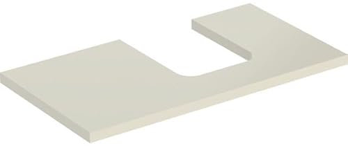 Keramag Geberit ONE Waschtischplatte, Ausschnitt rechts, für Aufsatzwaschtisch Schalenform, 90x3x47cm, 505.313.00.; Farbe: Sand-grau lackiert hochglänzend