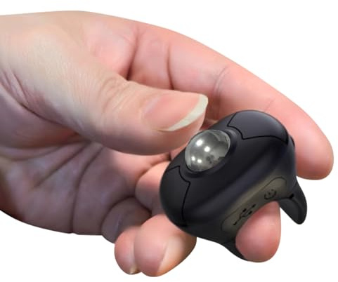 ALEENFOON Mouse Trackball Wireless,2.4G+BLT Topo ad Anello per Presentazioni in Conferenza,Aula Multimediale,Controllare le Applicazioni Mobili e i Sistemi Informativi dei Veicoli,per PC/Android/MAC