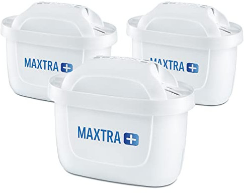 BRITA S1323 MAXTRA+ water filter cartridges, compatible with all jugs for chlorine and limescale reduction, 3 pack, White