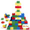 204 Pieces LEGO-Compatible Large Building Blocks for Kids and Toddlers, Big Bricks Set for Ages 3 and Up, Compatible With Base Plates, Blue, Green, Red, and Yellow