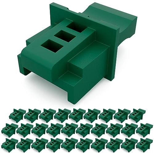 hb-digital 30 Stück RJ45 Staubschutz Kappen LAN Netzwerk Buchsen Schutz Stopfen gegen Staub Schmutz Blindstopfen für Patchpanel Switch Router Netzwerkdose Abdeckung für Ethernet Anschluss – Grün