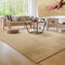 Paco Home Alfombra Moderna y Suave para Salón a Pelo Corto Lavable Fluffy Uni Efecto Piel Intemporal Elegante Antideslizante Fácil de Limpiar, tamaño:80x150 cm, Color:Beige