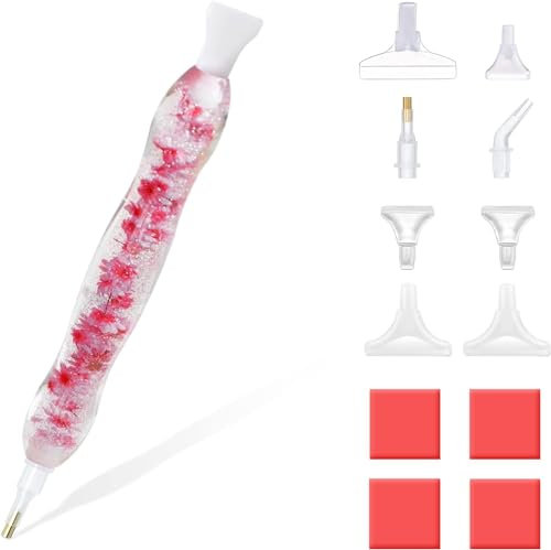 RECORDARME Diamond Painting Stift,Ergonomisch Diamond Painting Harz Stift, Schlank Diamant-Malerei Zubehör und Werkzeuge für Diamant Malerei