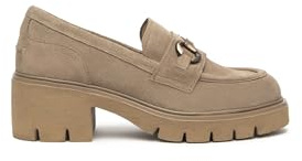 Nero Giardini I513984D Mocassins Femme en Cuir Velours - Beige 36 EU