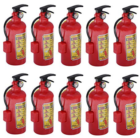 STOBOK 10pcs Water Guns for Kids, Mini Fire Extinguisher Water Squirt Toys Firefighter Water Blaster Fireman Water Shooter Toy for Summer Beach Party