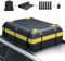 COSTWAY 600L Dachbox für Auto, Dachkoffer wasserdicht mit 6 Türhaken, Zahlenschloss, Rutschfester Matte & Tragetasche, Faltbare Dachtasche Gepäckbox für Autos, Vans, SUVs (Gelb, 600L)