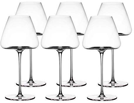 Copa de cristal Copas de vino tinto Juego de copas de vino grandes Copa de vino Diseño ultra elegante Ideal para ocasiones especiales Bar en casa Picnic Copas de vino (Calidad: 6) (Blanco, rojo 6)