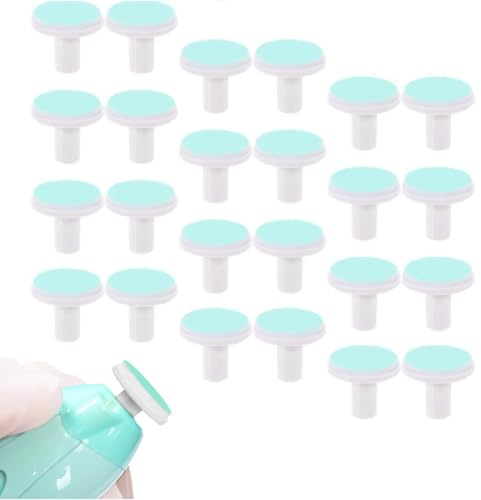 24 tamponi di ricambio per lima per unghie per bambini, tamponi elettrici per limette per unghie per bambini, testine per smerigliatura per unghie elettriche standard per bambini
